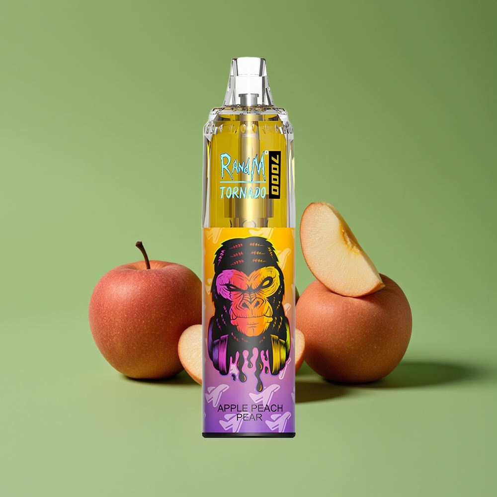 Ontdek de Fumot RandM Tornado 7000 - Apple Peach Pear: Een Premium Vape-Ervaring